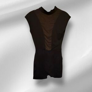 RP Black Athletic Shorts Romper‎